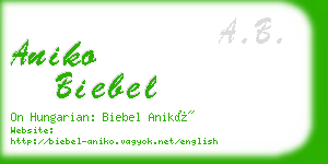 aniko biebel business card